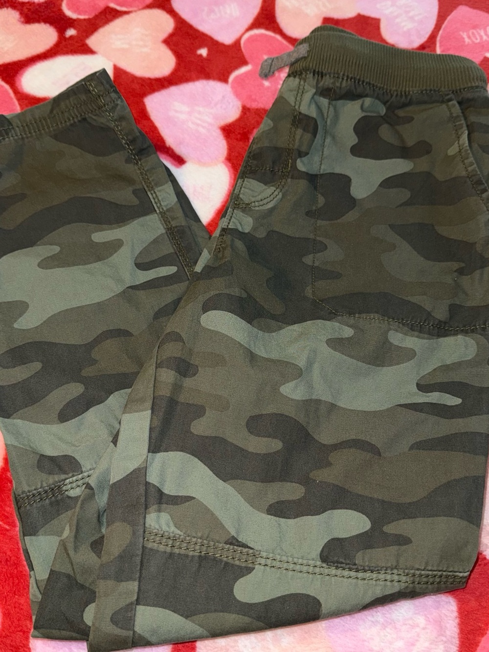 Carter’s Kid Boys Size 7 Camouflage Camo Pull On Drawstring Pants